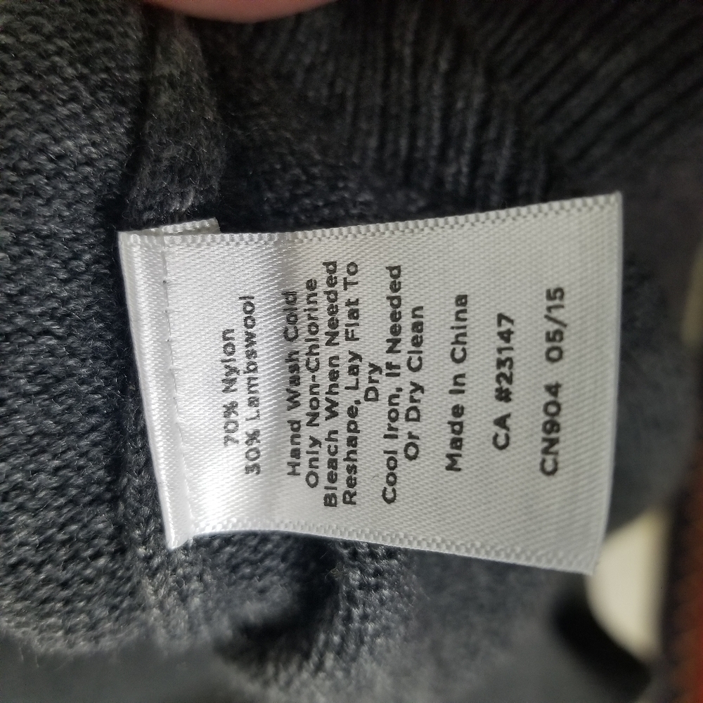 Talbots gray textured lambswool blend sweater - Picture 4 of 6